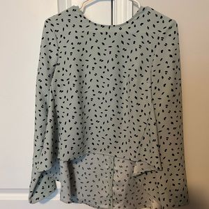LOFT long sleeve high-low blouse